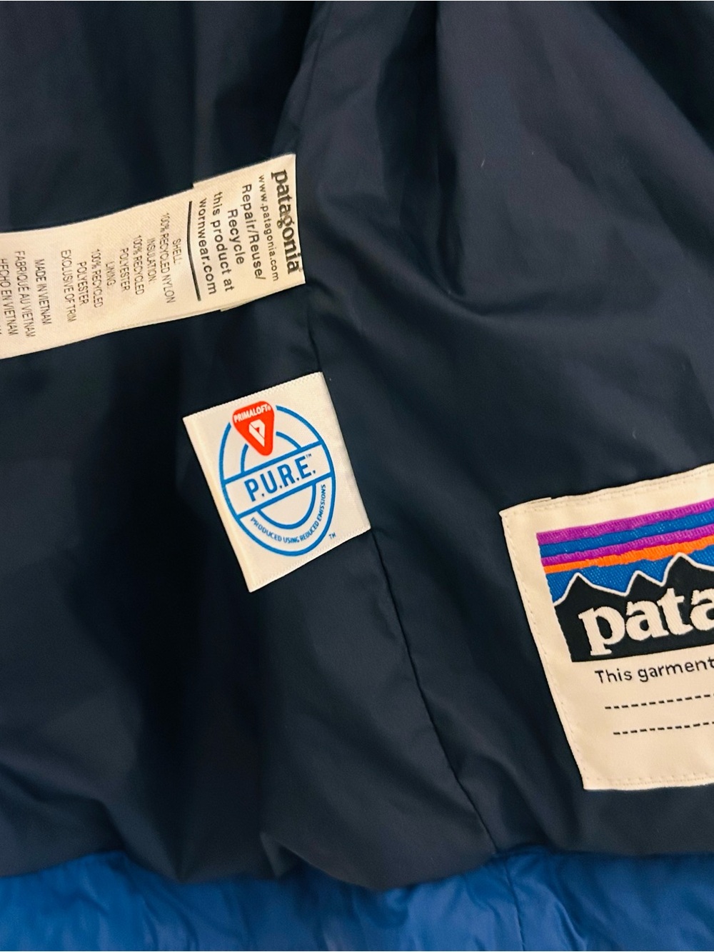 Patagonia Boy's Royal Blue Quilted Puffer Jacket - Picture 5 of 5